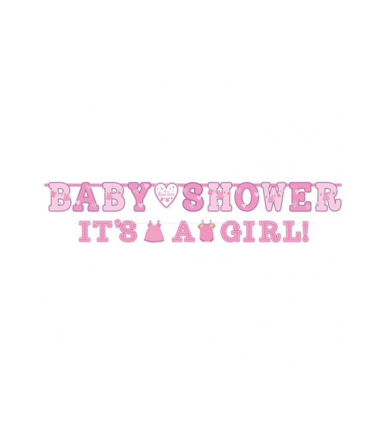 Girlanda baby shower - dievčatko