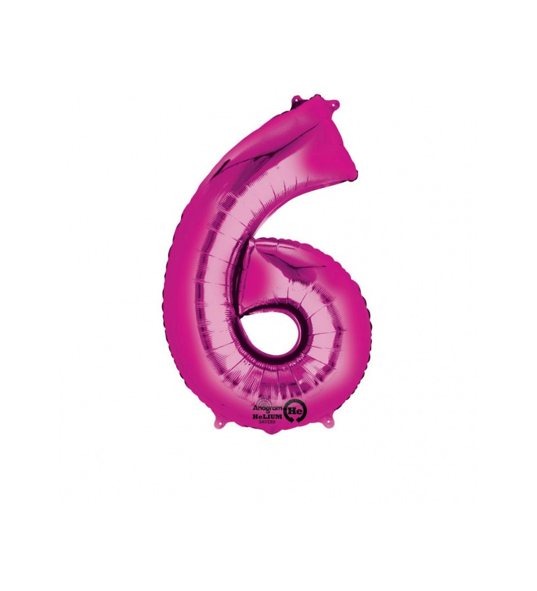 Ružový balónik - číslo 6