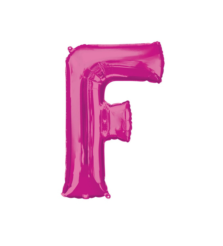 Ružový balónik v tvare písmena F