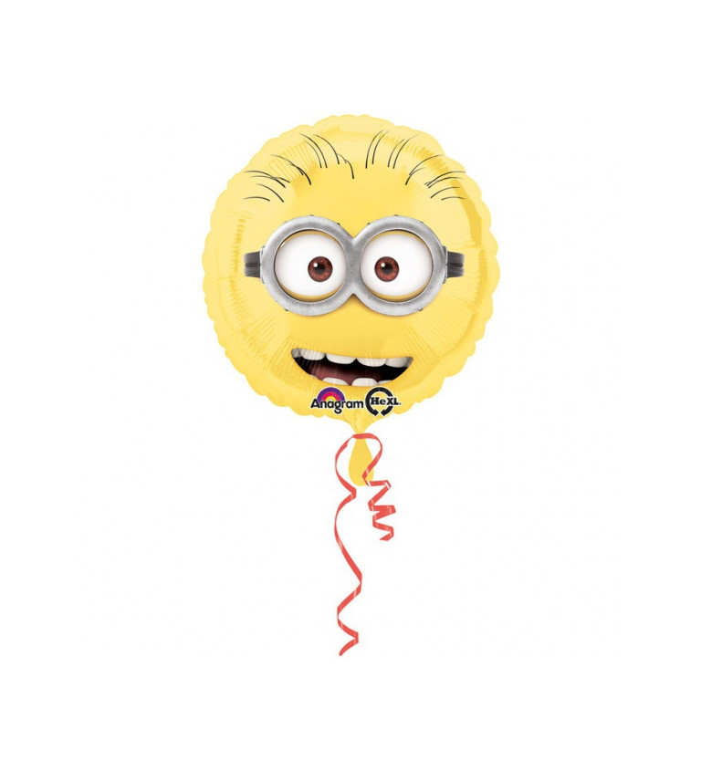 Okrúhly fóliový balón Mimoň žltý