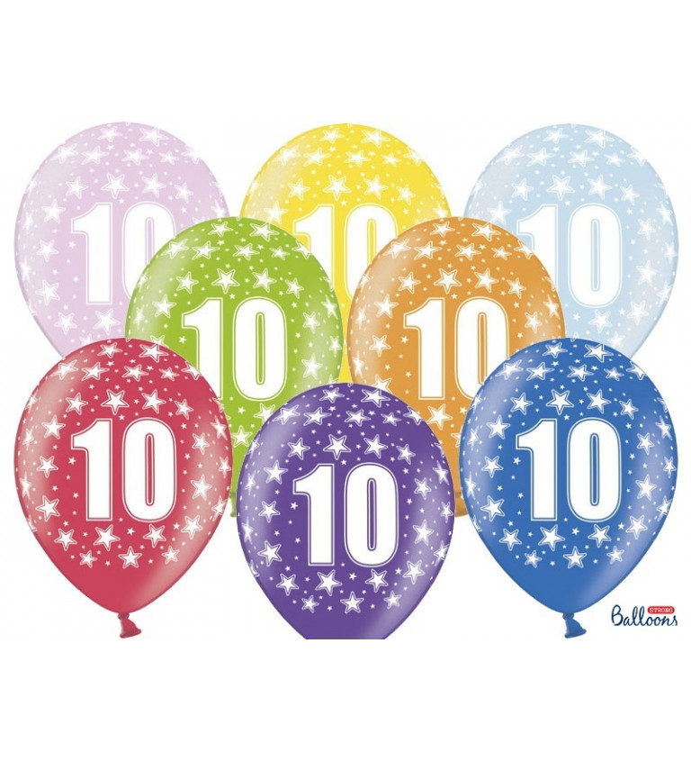 Metalický balón - číslo 10
