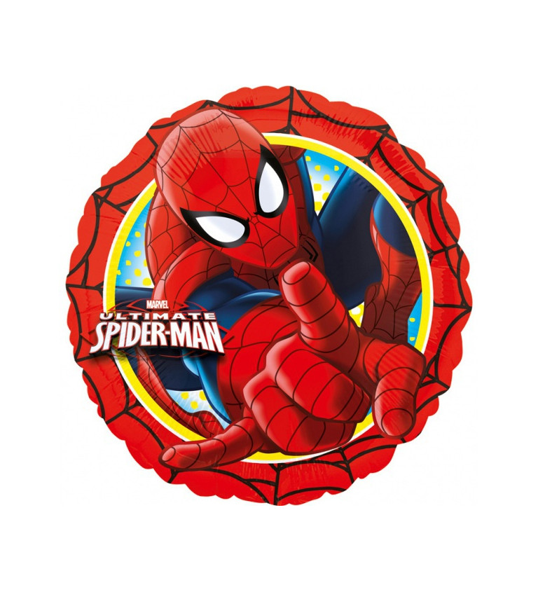 Fóliový balón Spiderman, okrúhly