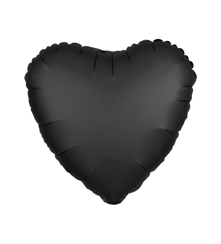 Fóliový balónik v tvare srdca, čierny