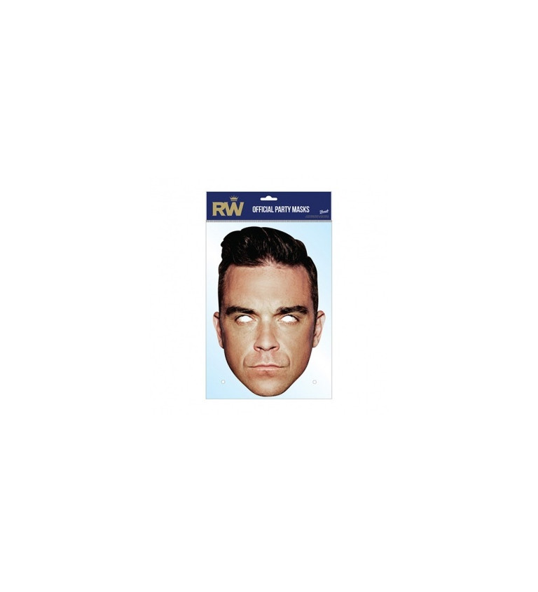 Papierová maska Robbie Williams