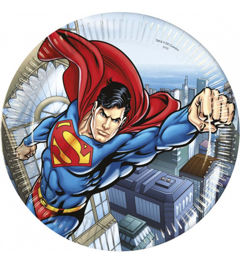 Papierové tanieriky Superman