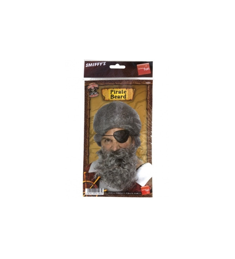 Pirátska brada - sivá