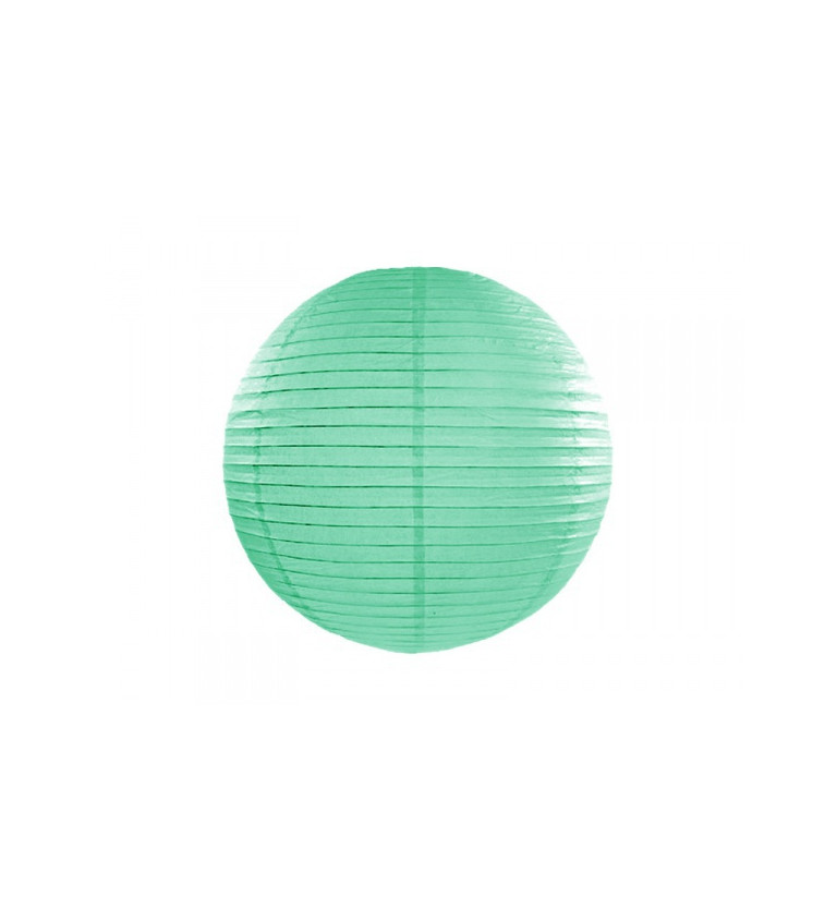 Papierový lampión II - pepermintovo zelený 35 cm