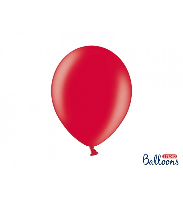 Metalický balónik - červený