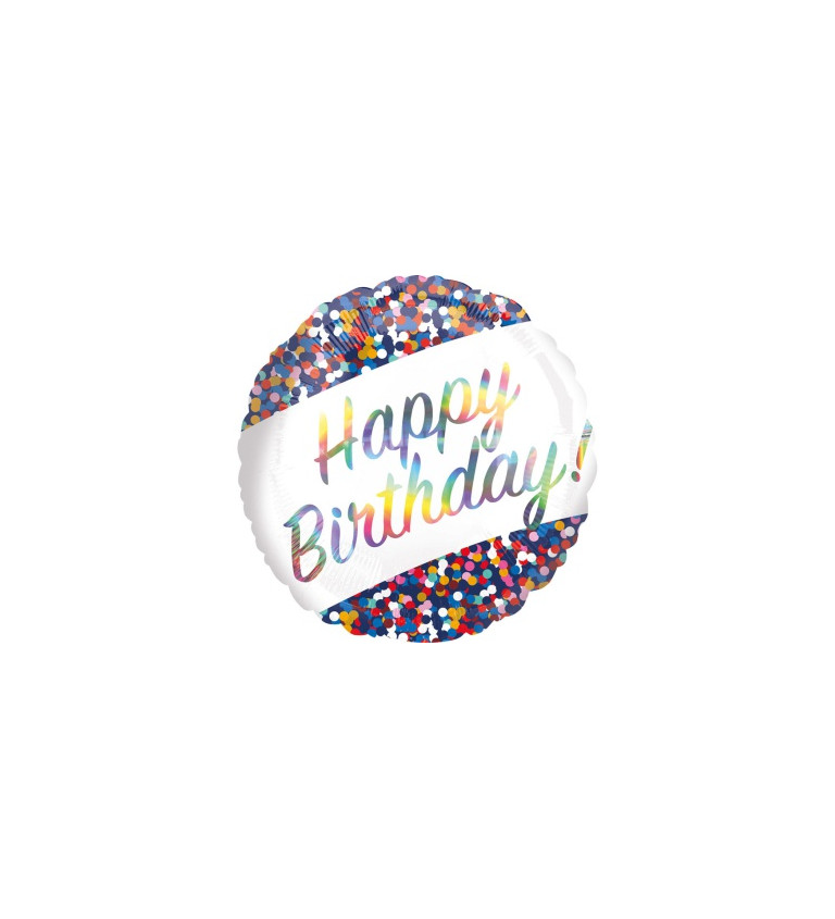 Fóliový balón s nápisom Happy birthday