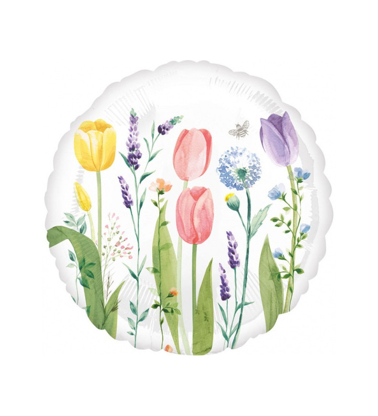Fóliový balón tulipánová záhrada