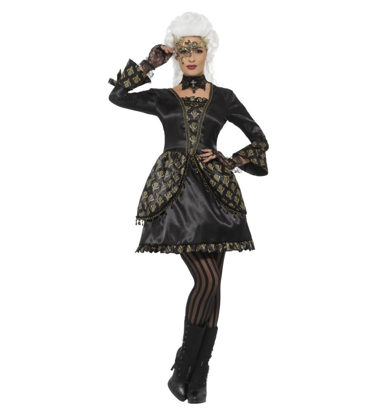 Kostým "Baroková dáma" - čierny