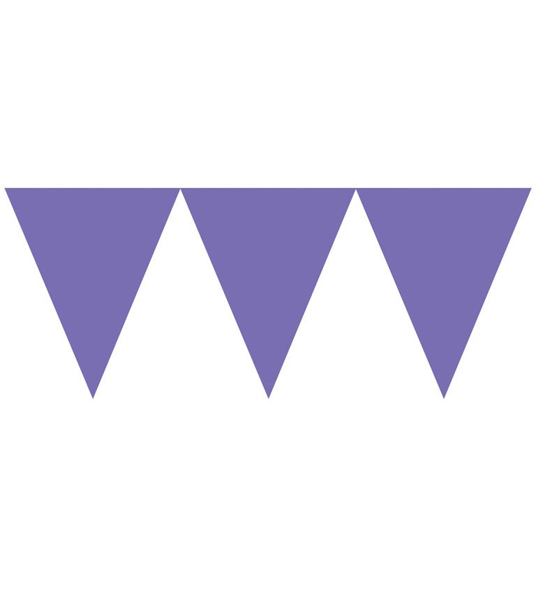 Girlanda trojuholníky - fialové