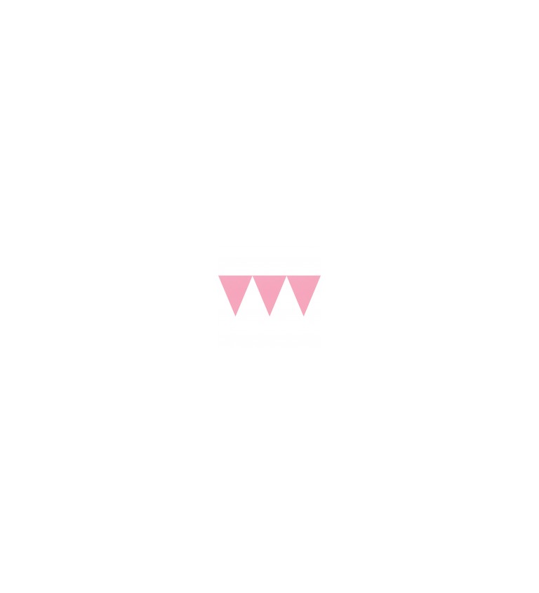 Girlanda trojuholníky - svetloružové