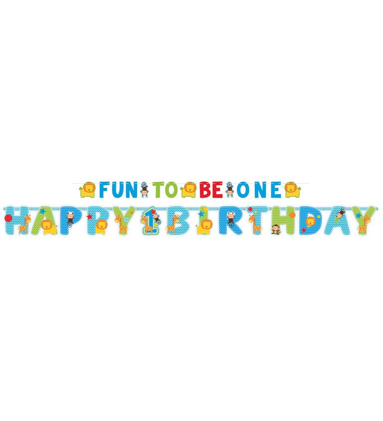 Girlandy - Happy Birthday pre chlapca 1 rok