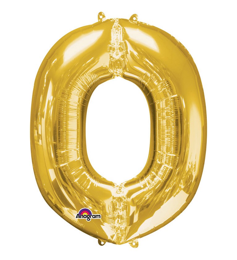 Balón fóliový Písmeno "O" - zlatý