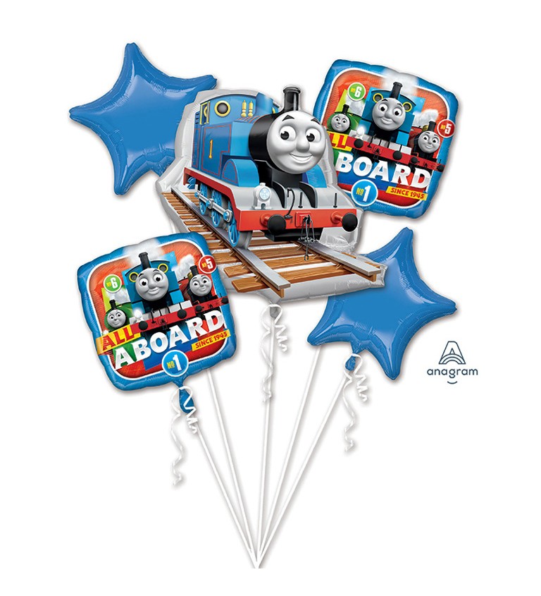 Sada "Lokomotíva Tomáš" 5ks - fóliové balóny