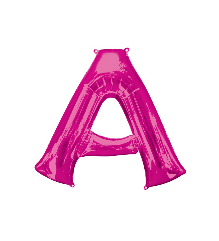 Balón fóliový "Písmeno "A" - ružový