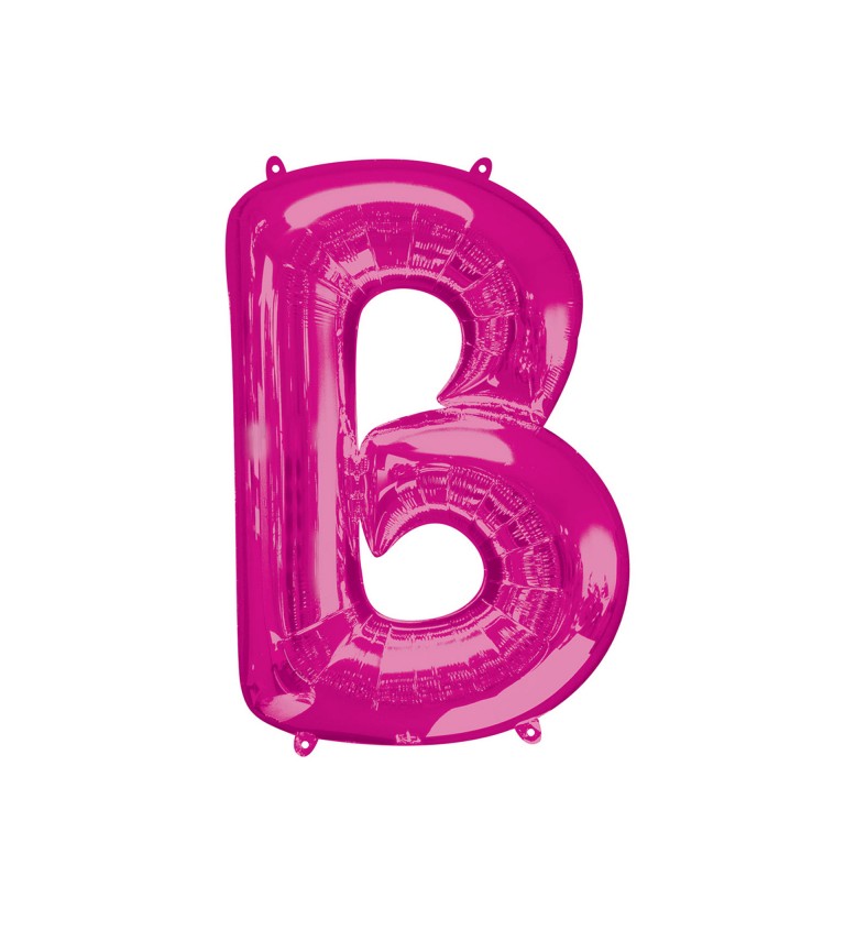 Balón fóliový "Písmeno "B" - ružový