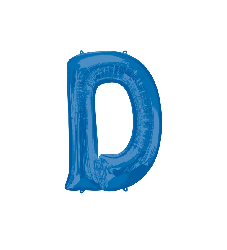 Balón fóliový "Písmeno "D" - modrý