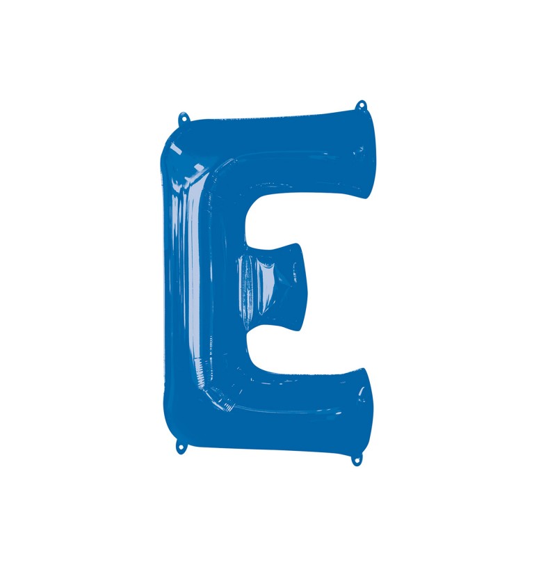 Balón fóliový "Písmeno "E" Blue" - modrý