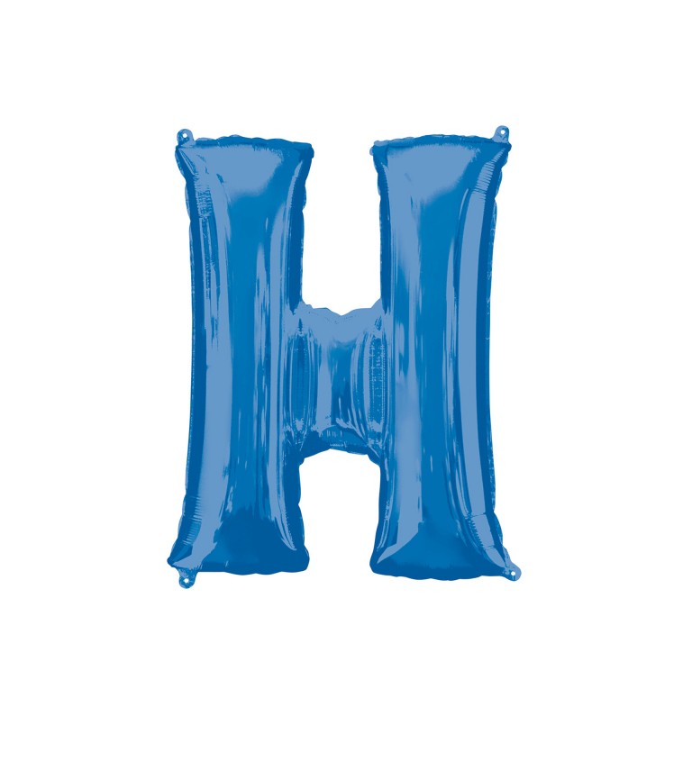 Balón fóliový "Písmeno "H" - modrý