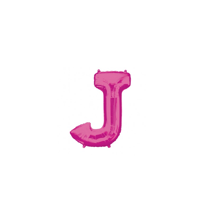 Balón fóliový "Písmeno "J" - ružový
