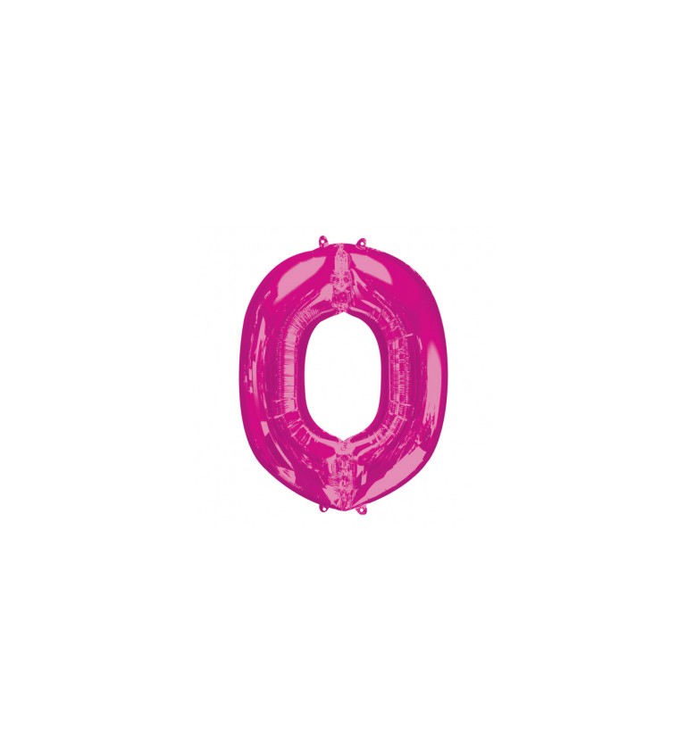 Balón fóliový "Písmeno "O" - ružové