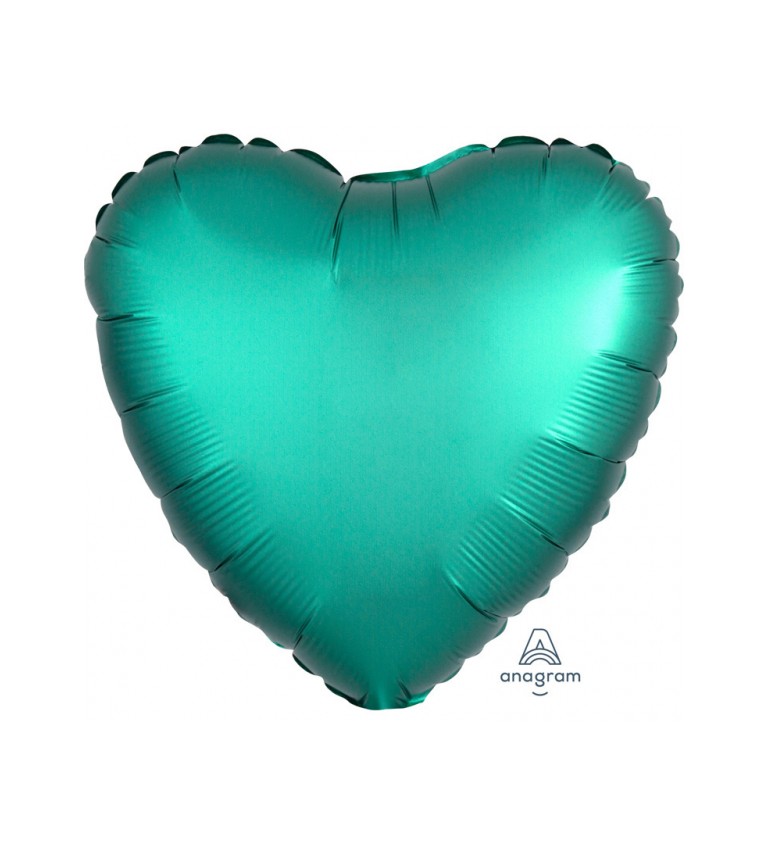 Fóliový balónik Srdce, smaragdový