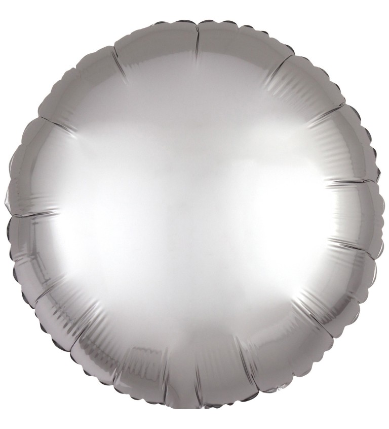Fóliový balónik v tvare kolesa - platinový