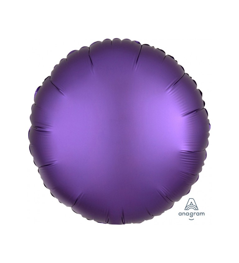 Fóliový balónik v tvare kolieska vo fialovej farbe