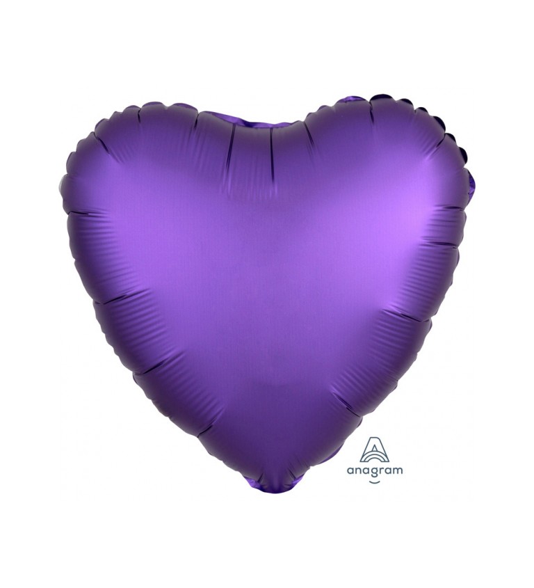 Fóliový balónik Srdce, fialový