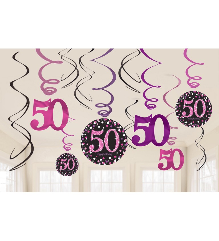 Špirály 50 Luxusná oslava - ružové