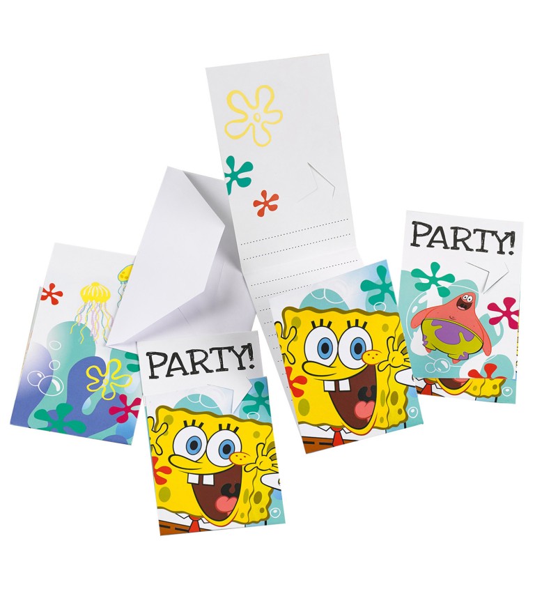 Pozvánky na oslavu - Sponge Bob