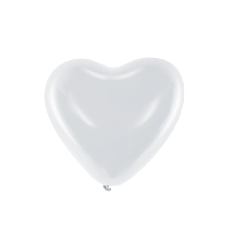 Srdcia pastelové biele balóniky