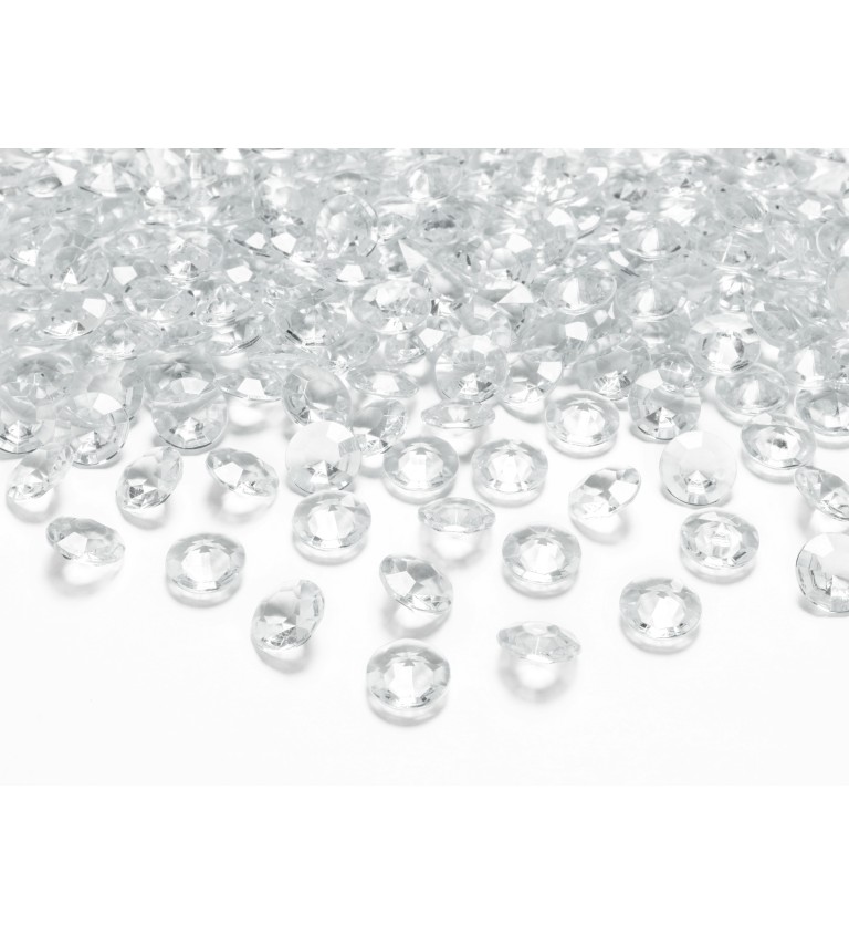 Dekoratívne diamanty mini - priehľadné