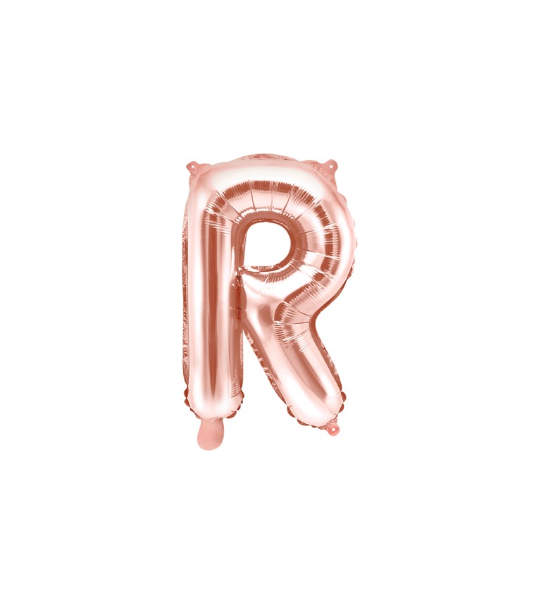 Fóliový balónik "R" - rosegold