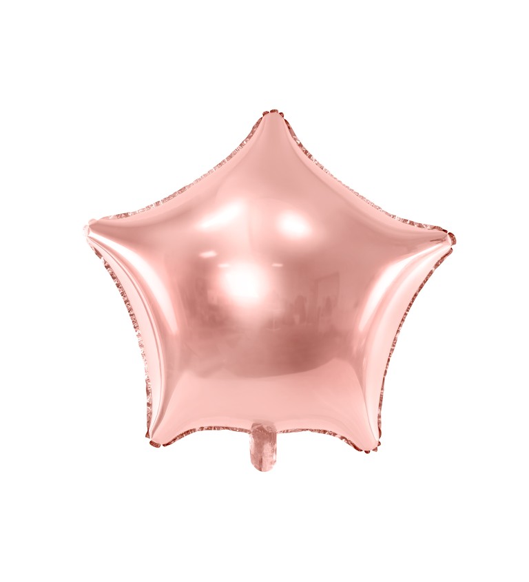 Fóliový balónik Hviezda, rosegold