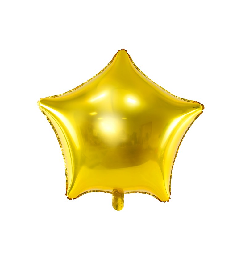 Fóliový balón Hviezda, zlatý