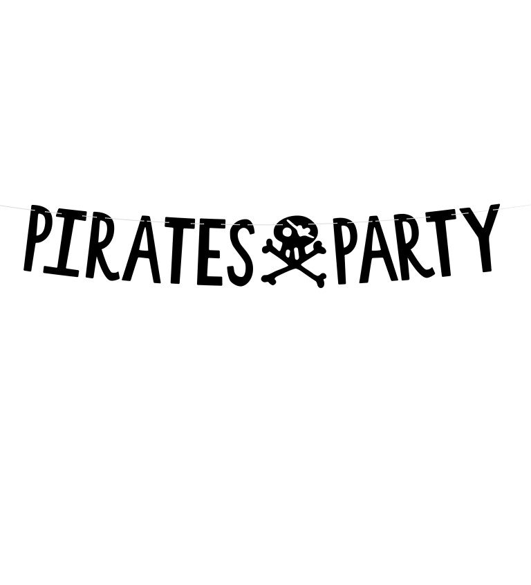 Čierny veniec s nápisom "Pirates Party"