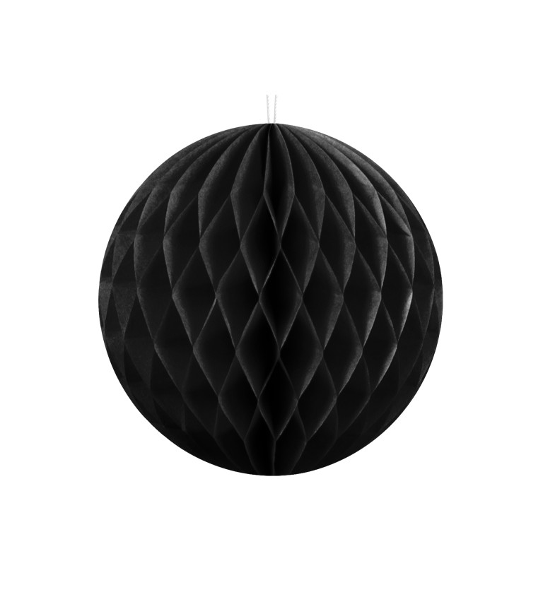 Dekoračná guľa čierna - 10 cm