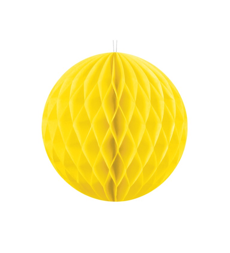 Dekoračná guľa žltá - 10 cm