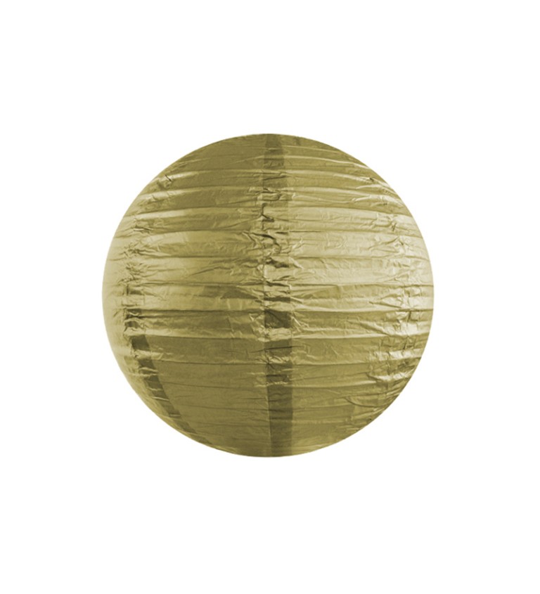 Papierový lampión, zlatý (35 cm)
