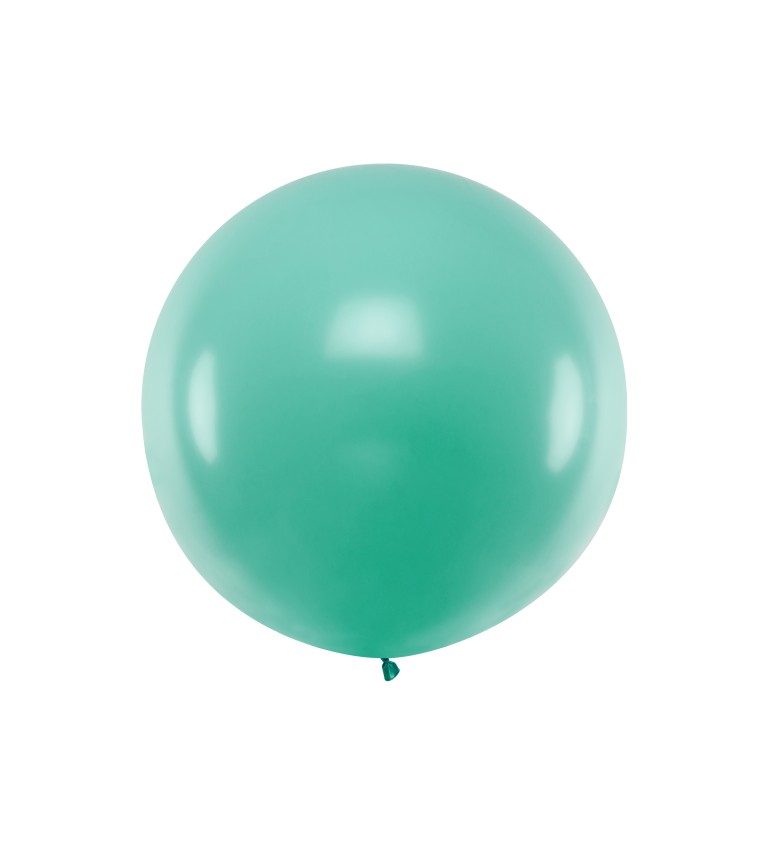 Jumbo okrúhly latexový balónik - tyrkysová zelená