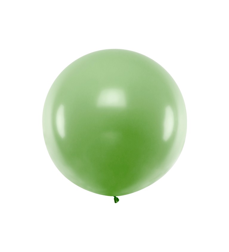 Jumbo okrúhly latexový balónik - pastelová zelená