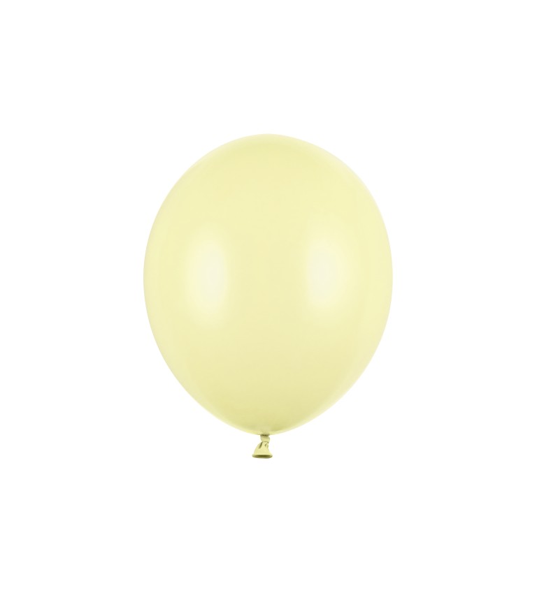 Pevné latexové balóny v svetložltej farbe