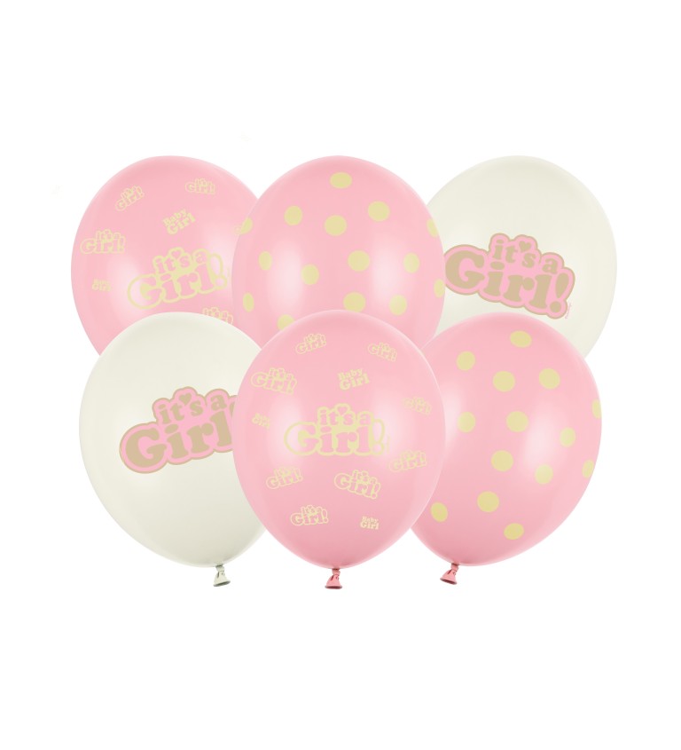 Svetloružové balóniky pre dievčatá