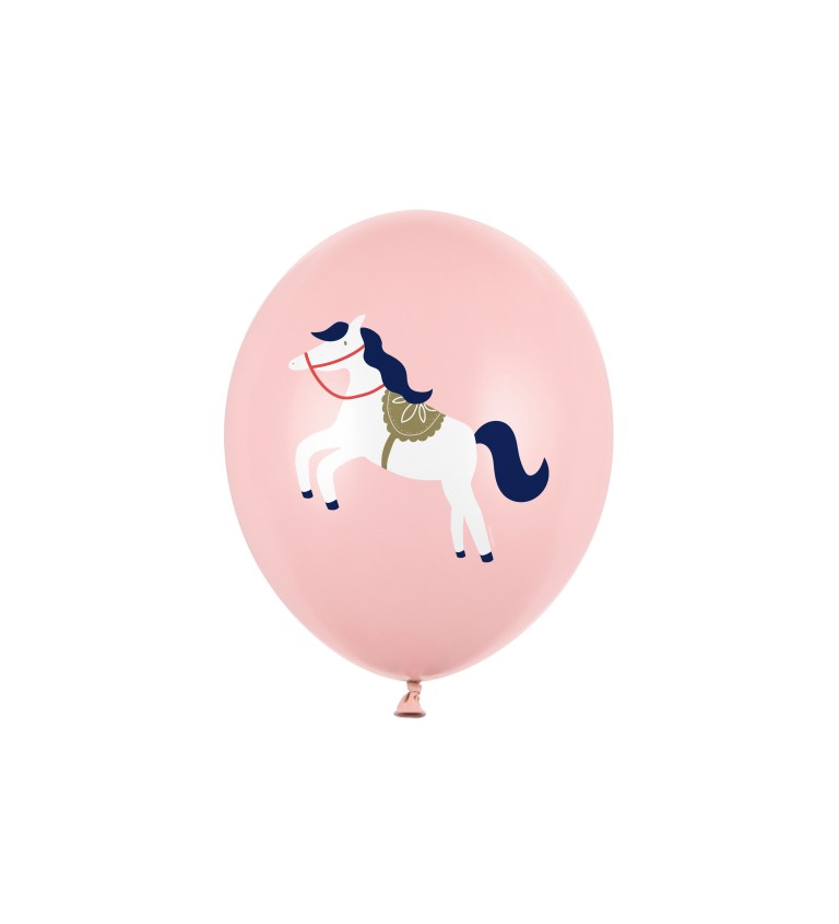 Latexový balónik Koník, ružový