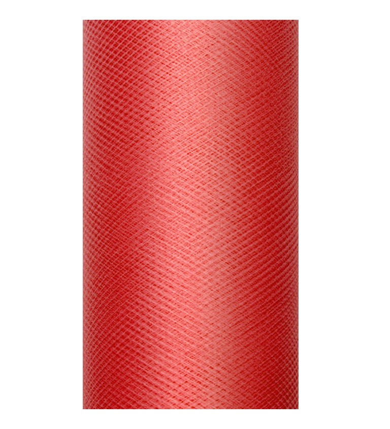 Dekoračný tyl - červený 0,3 x 9 m