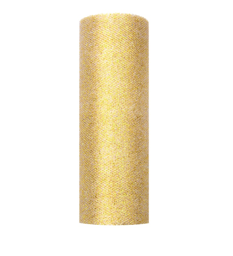 Dekoratívny tyl - zlatý 0,15 x 9 m