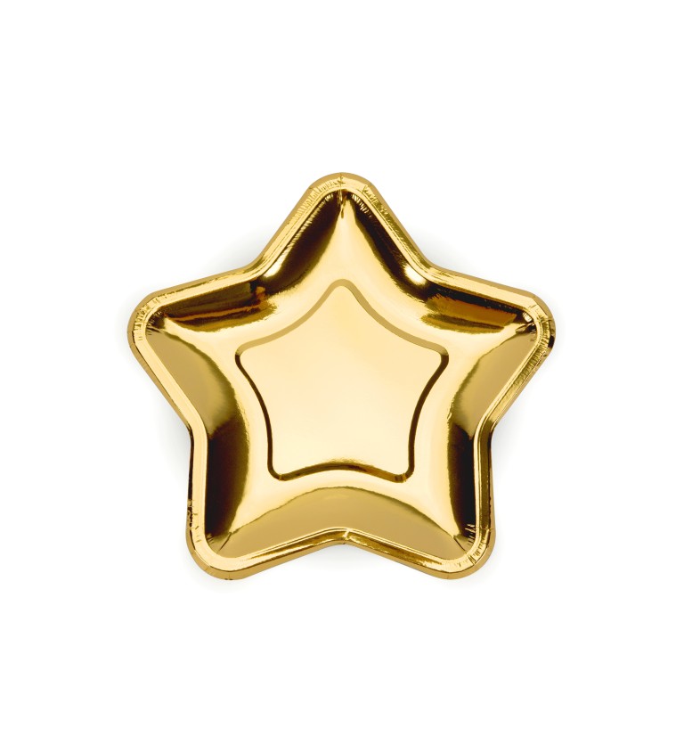 Zlatý tanierik hviezda s leskim - sada